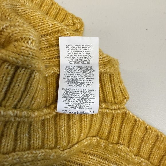 Cabi Pullover Sweater Womens Size S Yellow Chunky Oversized Relaxed Stitch Mix - Picture 6 of 8